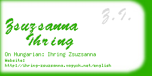 zsuzsanna ihring business card